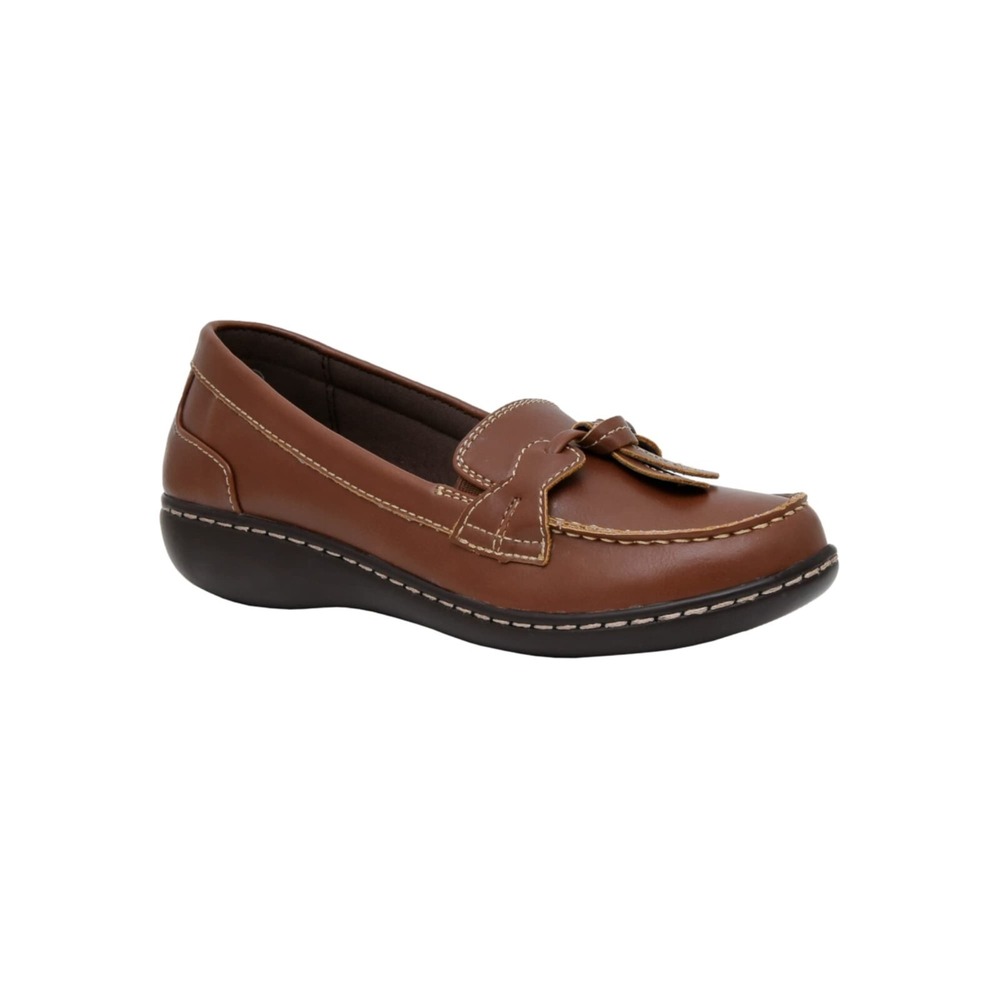 Women's Dale Loafers by Cushionaire Cognac Size 8.5 New With Box